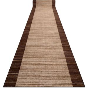 Läufer auf Gummi streifen 110 cm braun brown 110x160 cm