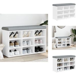 Vidaxl - Schuhbank Weiß 82x32x50 cm Holzwerkstoff - Schuhschrank - Flurbank - Garderobe - Einbaubank - Kommode