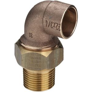 Winkelverschraubung 114909 22 mm x r 3/4, Rotguss, konisch dichtend, winklig - Viega