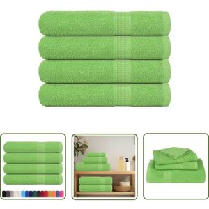VidaXL Saunatücher 4 Stk. Apfelgrün 80x200 cm 360 g/m² 100% Baumwolle