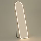 Homcom - Bogen Ganzkörperspiegel mit Beleuchtung, 150 x 40 cm Standspiegel mit led, 3 Lichtfarben, Wandspiegel mit Ständer, Touch-Schalter, für
