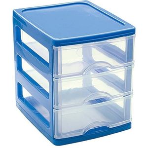 Trade Shop - turia kunststoff kommode 3 schubladen 13,5X17X17CM in verschiedenen farben 11224G9 -