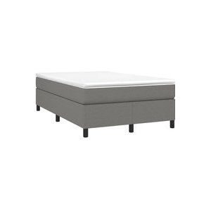 Vidaxl - Boxspringbett mit Matratze Dunkelgrau 120x200 cm Stoff