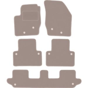 Beige Velours-Fußmatten für: Volvo XC90 I SUV 7-Sitzer (2002-2014)