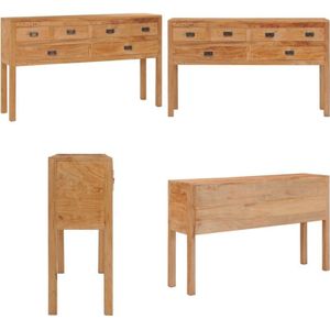 Vidaxl - Sideboard 125x30x75 cm Massivholz Teak - Sideboard - Holzmöbel - Wohnzimmermöbel - Vintage Möbel - Rustikal - Home & Living