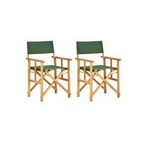 Regiestühle 2 Stk. Massivholz Akazie Grün Vidaxl
