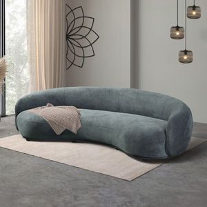 Home Deluxe - Sofa casara 258 x 128 x 72 cm - Webstoff Dunkelgrün Modernes Wohnzimmer Sofa, 3 - Sitzer