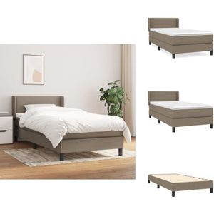 Vidaxl - Boxspringbett mit Matratze Taupe 80x200 cm Stoff - Boxspringbett - Doppelbett - Lattenrost - Bettsofa - Schlafsystem