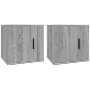TV-Wandschränke 2 Stk. Grau Sonoma 40x34,5x40 cm vidaXL