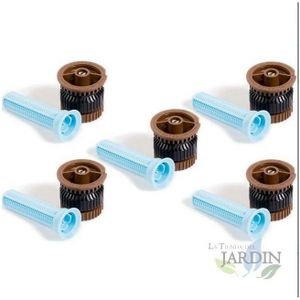 Rain Bird - 5 x Düsen HE-Van-12 für Bewässerungssprinkler, hohe Effizienz und Wassereinsparung. 3,7 m Reichweite, braun