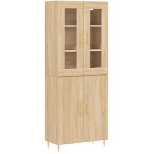 Highboard Sonoma-Eiche 69,5x34x180 cm Holzwerkstoff vidaXL