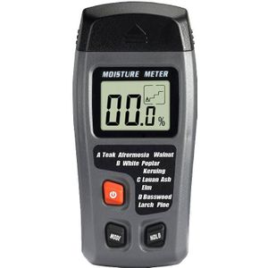 Tonchean - 2-poliger Holzfeuchtigkeitstester, digitaler Feuchtigkeitsdetektor mit HD-LCD-Display, Holzhygrometer, Messbereich 0 – 99,9 %, Genauigkeit