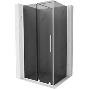 Mexen - Velar Duschkabine, schiebbar 90 x 120 cm, grafit, weiß - 871-090-120-41-20