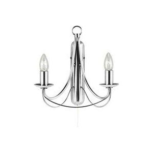 Searchlight - Maypole - 2 Light Candle Wandleuchte Satin Silver, E14