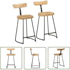 VidaXL Barhocker 2 Stk. 49x43x88 cm Mango Massivholz