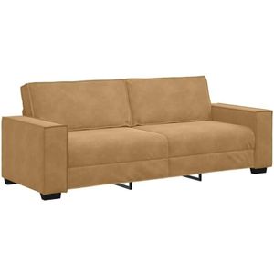 Vidaxl - 3-Sitzer-Sofa Braun 180 cm Samt
