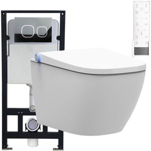 WC-Komplettpaket 26 Bernstein Dusch-WC pro+ 1104 Vorwandelement G3004A Modell 4111 Weiß matt