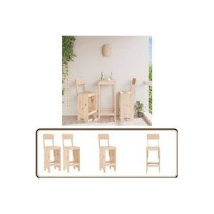 Barhocker 2 Stk. 40x48,5x115,5 cm Massivholz Kiefer - Holz Barhocker - Gartenhocker - Kiefernholz Möbel - Outdoor Furniture - Balkonmöbeln
