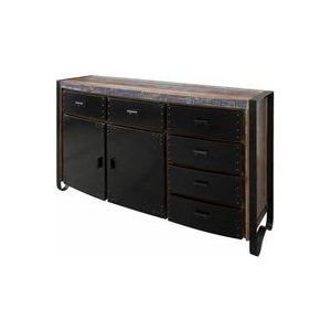 Massivmoebel24 - Sideboard Altholz 148x43x90 mehrfarbig lackiert industrial 104