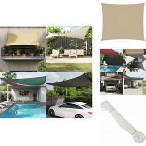Sonnensegel Oxford-Gewebe Rechteckig 2,5x3 m Beige - Sonnensegel - Oxford-Gewebe - Sonnenschutz - Gartensonnensegel - Terrassenüberdachung