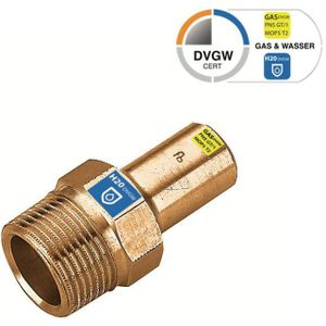 Sanpro Pressfitting Kupfer Einsteckstück mit Außengewinde, Größe V 18 - 1/2''
