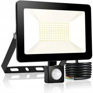 Leistungsstarke Led-Lampe Mit Bewegungs- Und Dämmerungssensor 50 W Für Den Aussenbereich Über Der Garage