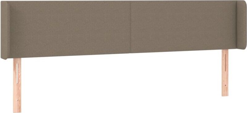 Kopfteil mit Ohren Taupe 203x16x78/88 cm Stoff Vidaxl
