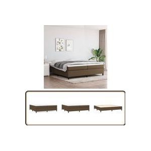 Boxspringbett mit Matratze Dunkelbraun 200x200 cm Stoff - Boxspringbett - Doppelbett - Bettenrahmen - Matratze - Matratzenauflage