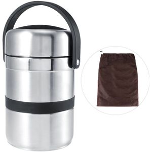 Eosnow - Tragbare, mehrschichtige, isolierte Thermo-Lunchbox aus Edelstahl, Lebensmittelbehlter, Geschirr, 1,8 l
