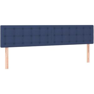 Kopfteile 2 Stk. Blau 90x5x78/88 cm Stoff Vidaxl