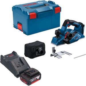 Bosch Professional - Bosch gho 18V-26 Professional Akku Hobel 18 v 2,6 mm Brushless + 1x Akku 5,0 Ah + Ladegerät + L-Boxx