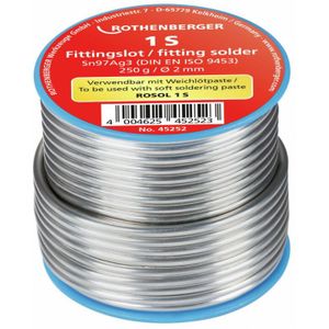 Fittingslot 1S, 3mm, 250g, Spule - 45250 - Rothenberger