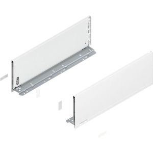 Legrabox pure h c Schubladenschienen Set 1 Paar, 70kg 500mm Tip On Vollauszug, seidenweiß - Blum