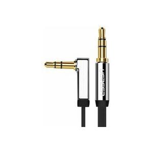 Flachkabel AUX-Audiokabel 3,5 mm Miniklinke 5 m Silber