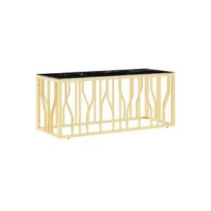 Vidaxl - Couchtisch Golden 110x45x45 cm Edelstahl und Glas