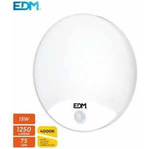 Runde LED-Wandleuchte für den Außenbereich, 13 w, 1850 lm, 4000 k, IP54, ø25 x 4,9 cm, mit EDM Bewegungssensor