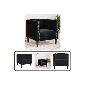 Vidaxl - Chesterfield-Sessel Schwarz Samt