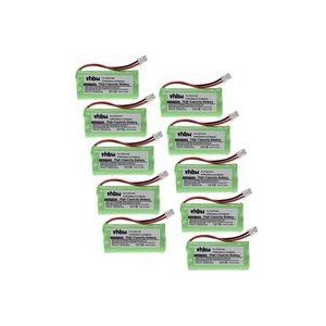 Vhbw - 10x Akku kompatibel mit T-Com Sinus 100 schnurlos Festnetz Telefon (800mAh, 2,4V, NiMH)