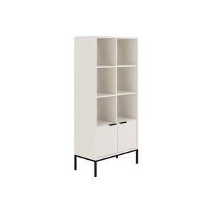 Petits-meubles - Bücherregal Seattle mit 2 Türen, Weiß, 171.3cm