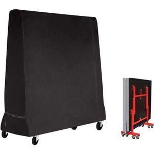 1 Stk. 201D Schwarze Gartenmöbel-Abdeckung (165 x 70 x 185 cm) Tischtennis-Tisch-Abdeckung, wasserdichte Outdoor-Ping-Pong-Tisch-Abdeckung