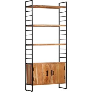 Bücherregal 4 Ebenen 80x30x180 cm Massivholz Akazie Vidaxl