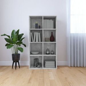 Torana - Bücherregal/Sideboard Betongrau 66×30×130 cm Holzwerkstoff