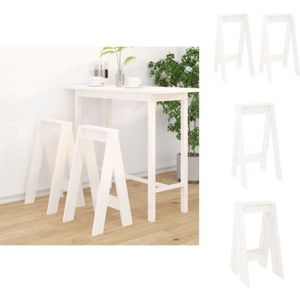 Vidaxl - Klappstühle & Hocker - Living Hocker 2 Stk. Weiß 40x40x75 cm Massivholz Kiefer - Weiß