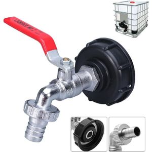 Crediri IBC-Tankadapter, 1/2-Zoll-Gewindeanschluss, 1000-l-Tankhahn, Regenwassersammler, Wasserhahnauslass, Hahnventilanschluss,