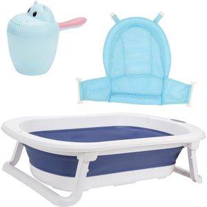 Baby Badewanne Babywanne Wanne mit Standfüßen Anti-Rutsch Faltbare Baden - Vingo