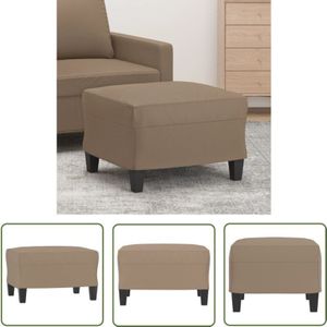 The Living Store - Fußhocker Cappuccino-Braun 60x50x41 cm Kunstleder - Sitzsack - Hocker - Fußhocker - Lounge Chair - Beistelltisch