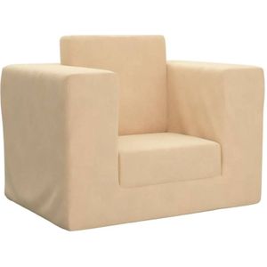 Schlafsofa für Kinder Creme Weicher Plüsch Vidaxl