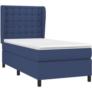 Vidaxl - Boxspringbett mit Matratze Blau 80x200 cm Stoff