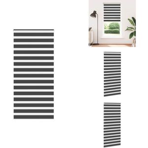 Vidaxl - Zebrarollo Schwarz 115x200 cm Stoffbreite 110,9 cm Polyester - Zebra-Jalousie - Zebra-Jalousien - Zebra-Rollo - Doppelrollo