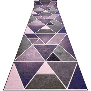Rugsx - Läufer Antirutsch dreiecke Gummi violett 133 cm purple 133x350 cm